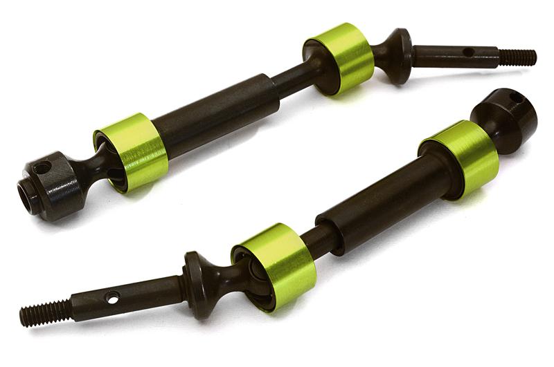 C28164GREEN HD Steel Rear Universal Drive Shaft (2) for 1/10 Slash 2WD & Nitro Slash 1951 - Image 1