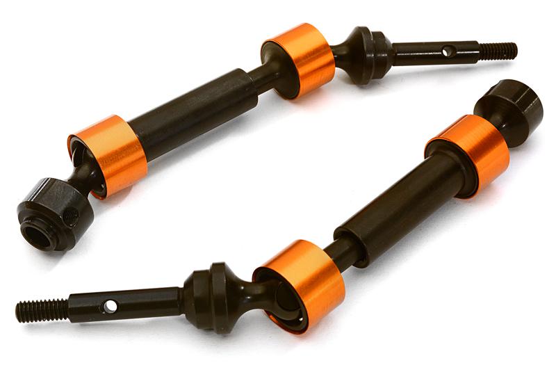 C28169ORANGE HD Steel Rear Universal Drive Shaft (2) for 1/10 Slash 4X4 & Stampede 4X4 6852X - Image 1