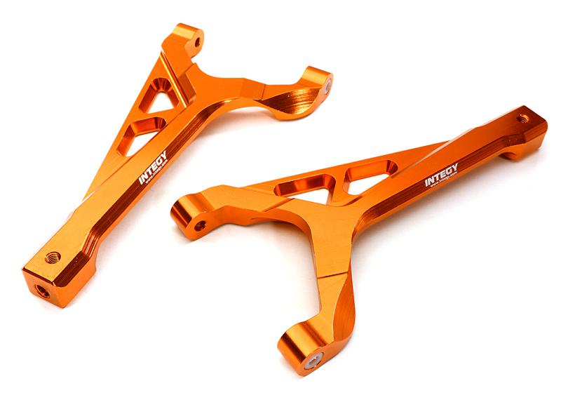 C28171ORANGE Billet Machined Front Upper Suspension Arms for Traxxas 1/10 Scale Summit 4WD - Image 1