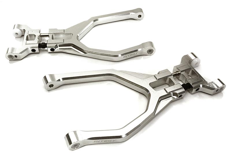 C28173SILVER Billet Machined Rear Upper Suspension Arms for C28158 Suspension Kit - Image 1