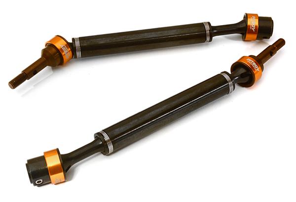 C28220ORANGE Dual Joint Telescopic Drive Shafts for 1/10 E-Revo (-2017) & E-Maxx BL 5451X - Image 1
