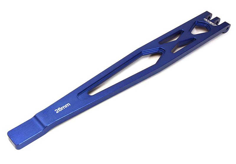 C28232BLUE Alloy Machined Battery Plate for Traxxas 1/10 TRX-4 Crawler & 4-Tec 2.0 - Image 1