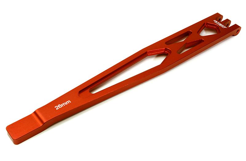 C28232RED Red Alloy Machined Battery Plate for Traxxas 1/10 TRX-4 Crawler & 4-Tec 2.0 - Image 1