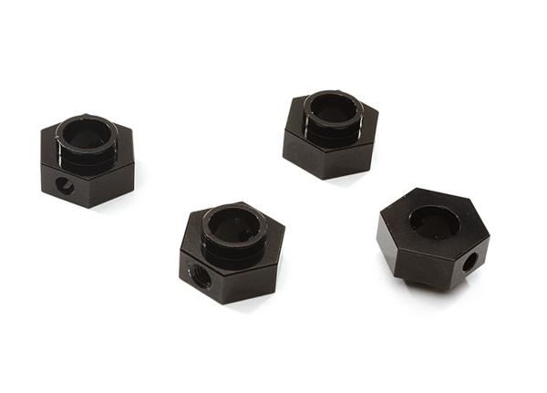 C28237BLACK Alloy Machined 12mm Hex Wheel (4) Hub 5mm Thick for Traxxas TRX-4 Scale Crawler - Image 1