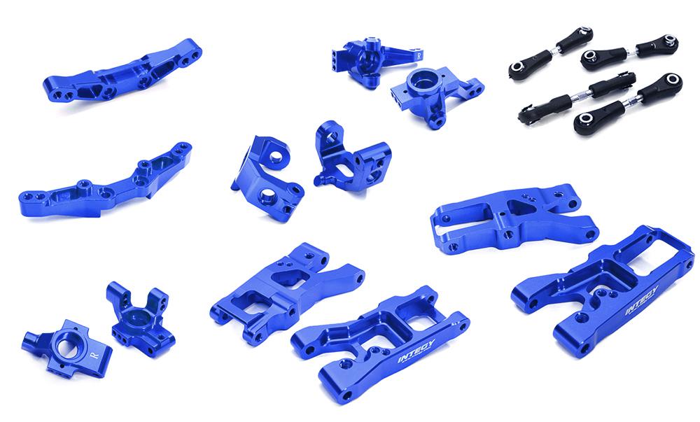C28347BLUE Blue Billet Machined Suspension Conversion Upgrade for Traxxas 1/10 4-Tec 2.0 - Image 1