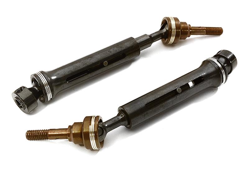C28404 Steel Telescopic Universal Drive Shaft Set (2) for Traxxas 1/16 E-Revo - Image 1