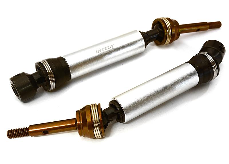 C28406SILVER Telescopic Rear Universal Drive Shaft(2) for 1/10 Slash 4X4 & Stampede 4X4 6852X - Image 1