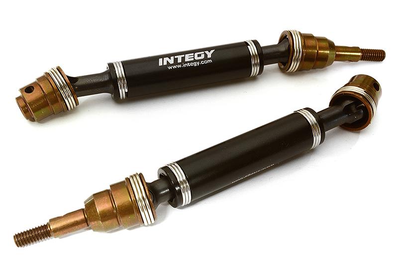 C28407BLACK Telescopic Front Universal Drive Shaft(2) for 1/10 Slash 4X4, Stampede 4X4 6851X - Image 1