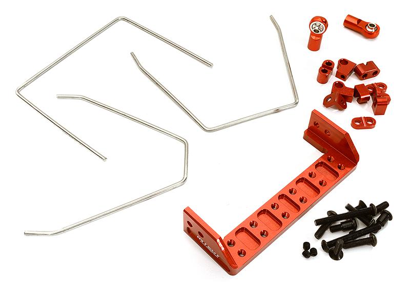 C28411RED Anti Roll Stabilizer Sway Bar Kit for Traxxas TRX-4 Off-Road Truck - Image 1