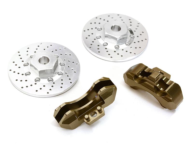 C28426GREY Realistic Alloy Front Brake Disc (2) for Traxxas 1/10 4-Tec 2.0 - Image 1