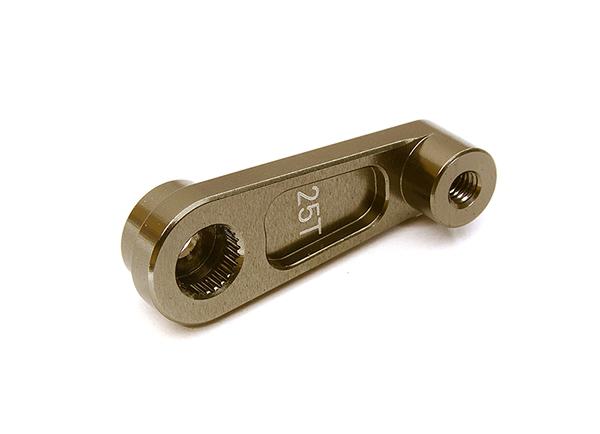 C28428GREY Billet Machined Alloy Steering Servo Horn 25T for Traxxas TRX-4 (r=22mm) - Image 1