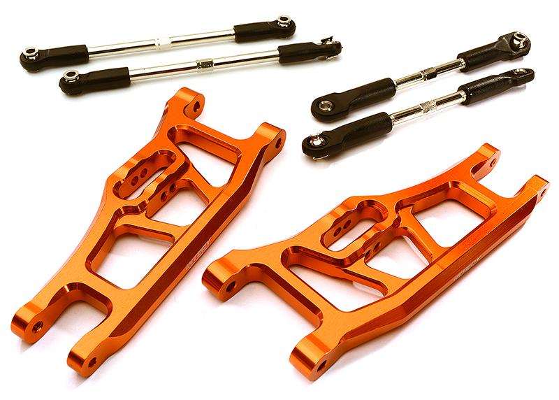 C28446ORANGE Machined Extended 34mm Front Suspension Conversion for 1/10 Slash 2WD 2530A - Image 1