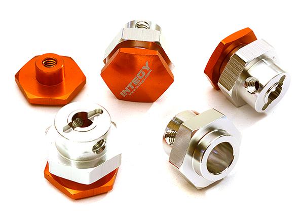 C28451ORANGE Billet Machined 17mm Wheel Adapters (4) for Traxxas 1/10 Stampede 4X4 - Image 1