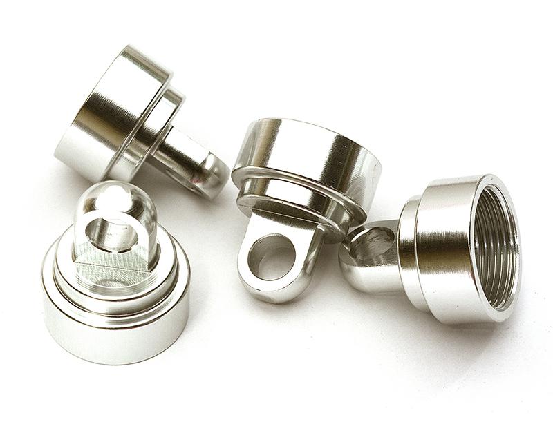 C28455SILVER Alloy Shock Caps for Traxxas 1/10 Slash, Stampede, Rustler & Bandit - Image 1