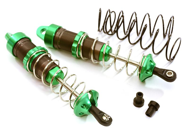 C28475GREEN Machined 105mm Rear Big Bore Shocks for Traxxas 1/10 Stampede, Rustler & Slash - Image 1
