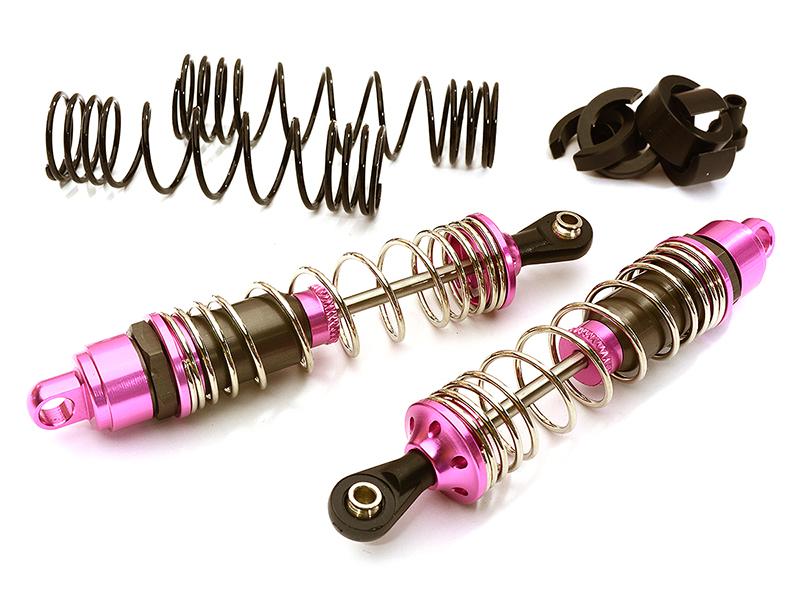 C28476PURPLE Machined 90mm Front Alloy Shocks for Traxxas 1/10 Stampede, Rustler & Slash - Image 1