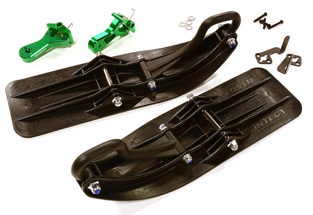 C28554GREEN Front Sled Ski Attachment Set for Traxxas TRX-4 (for RWD Operation) - Image 1