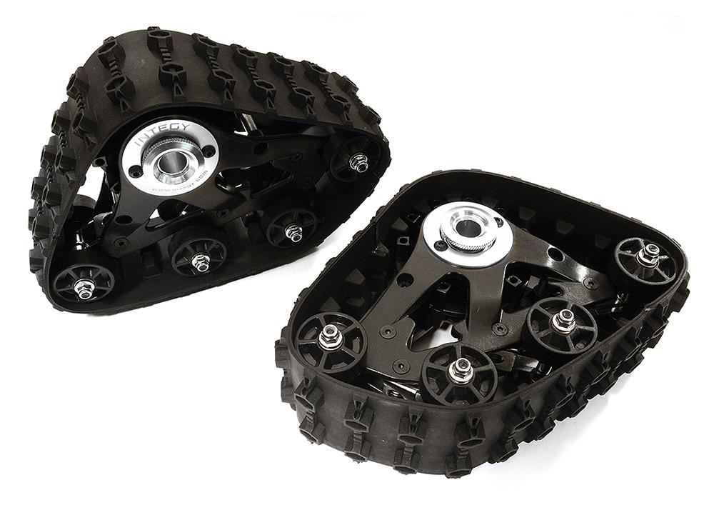 C28593SILVER T3 Snowmobile & Sandmobile Front Conversion for Axial 1/10 SCX-10 Scale Crawler - Image 1