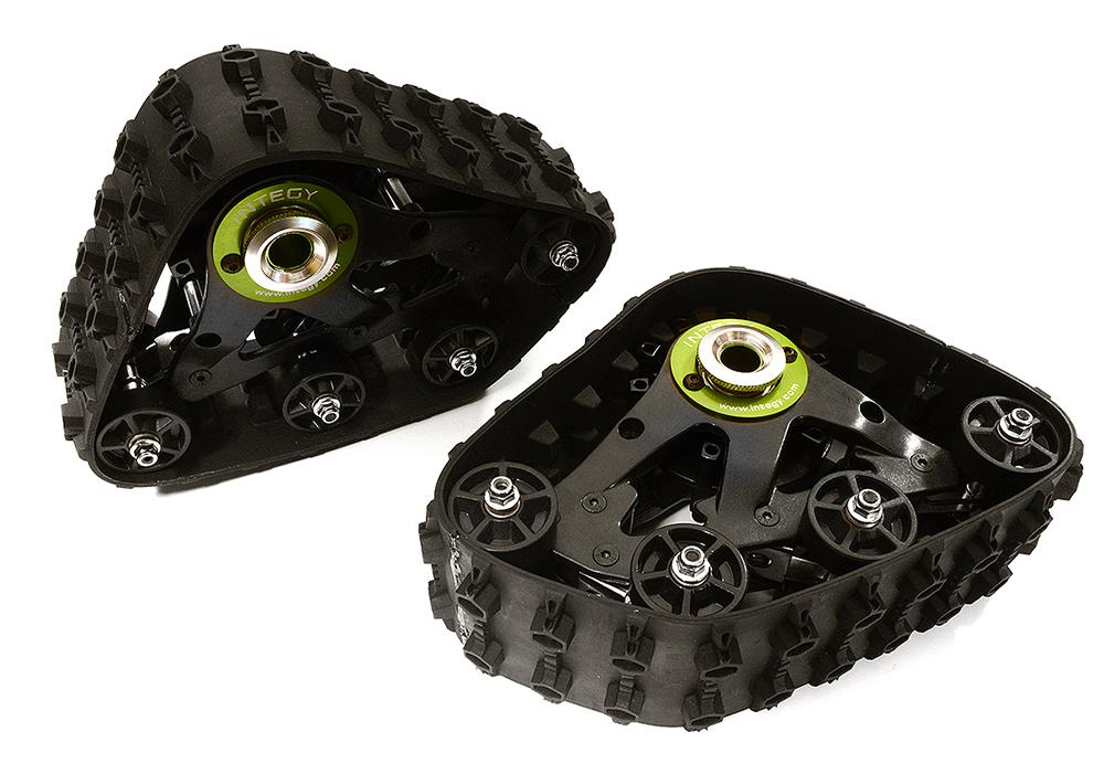 C28594GREEN T3 Snowmobile & Sandmobile Rear Conversion for Axial 1/10 SCX-10 Scale Crawler - Image 1