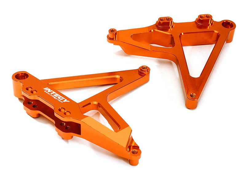 C28608ORANGE Billet Machined Rear Shock Mounts for Traxxas 1/7 Unlimited Desert Racer 8538 - Image 1