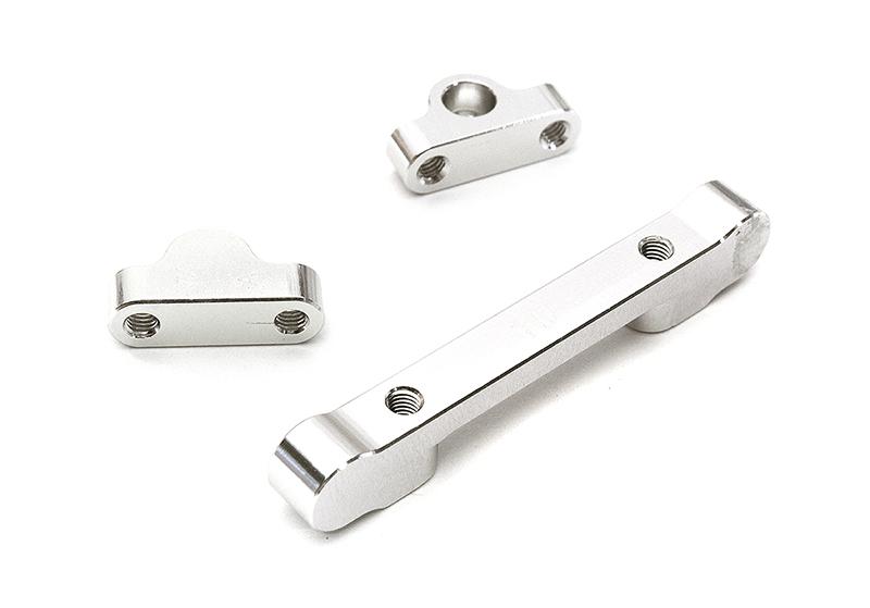 C28640SILVER Billet Machined Alloy Rear Suspension Mount Set for Tamiya 1/10 TA07 PRO - Image 1