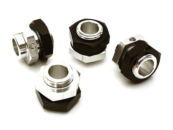 C28667SILVER Billet Machined 17mm Wheel Adapters for Arrma Kraton 6S BLX Brushless AR310484 - Image 1