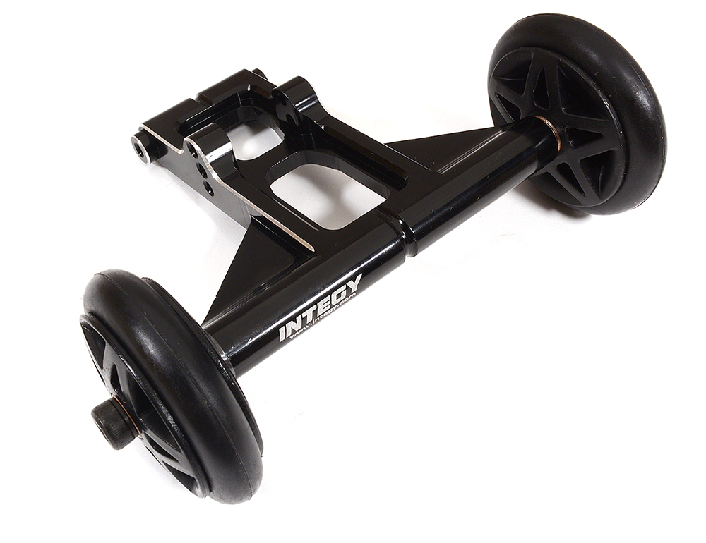 C28674BLACK Billet Machined Wheelie Bar Set for Arrma 1/8 Kraton 6S BLX AR320366 - Image 1