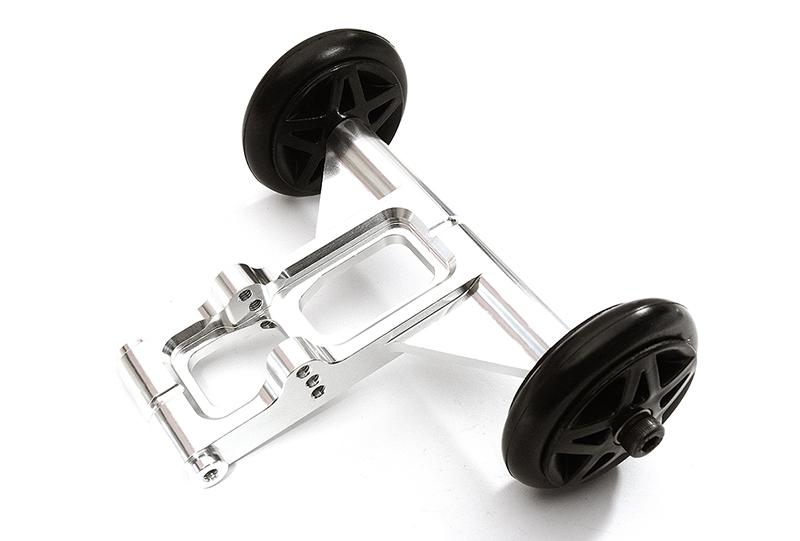 C28674SILVER Billet Machined Wheelie Bar Set for Arrma 1/8 Kraton 6S BLX AR320366 - Image 1