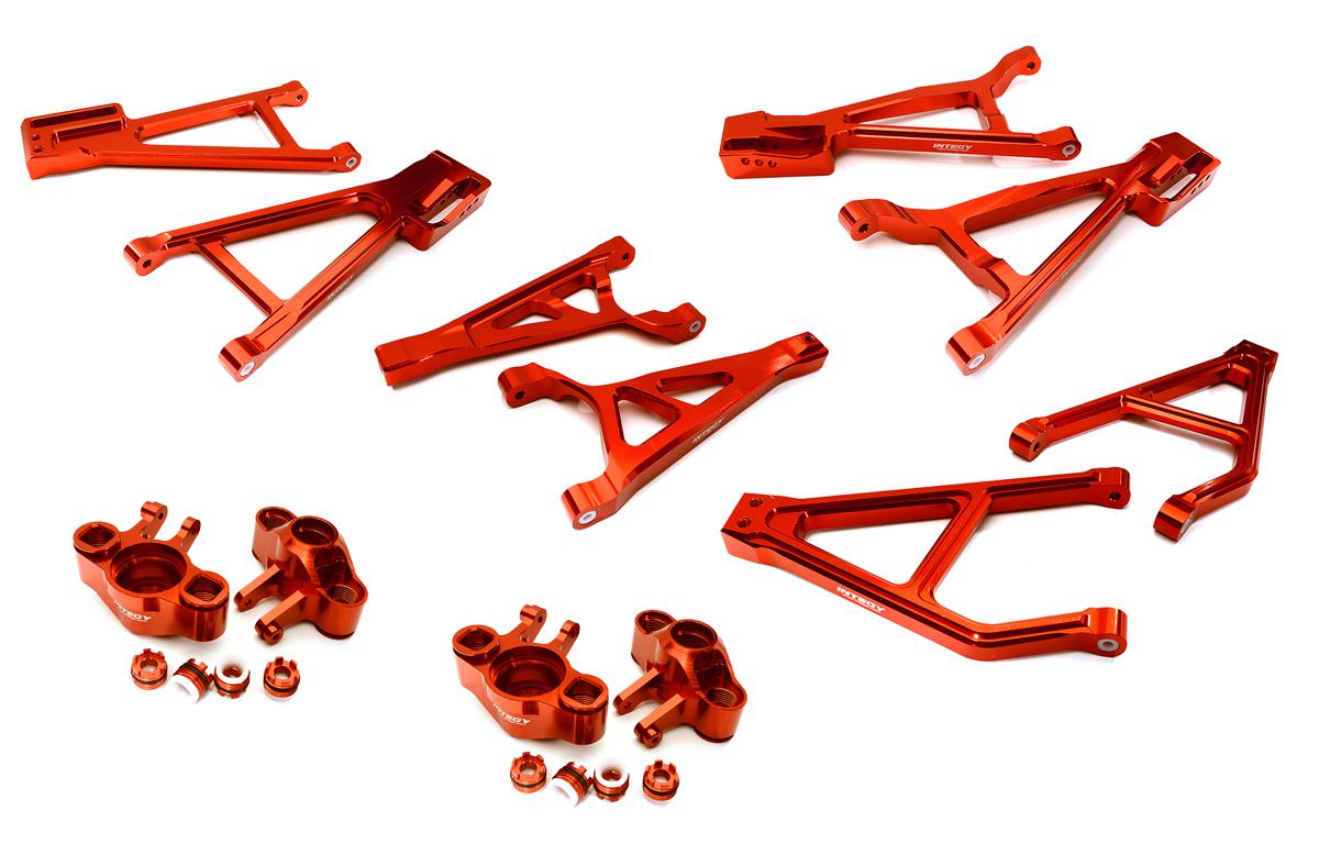 C28686RED Billet Machined Suspension Conversion Kit for Traxxas 1/10 E-Revo 2.0 - Image 1