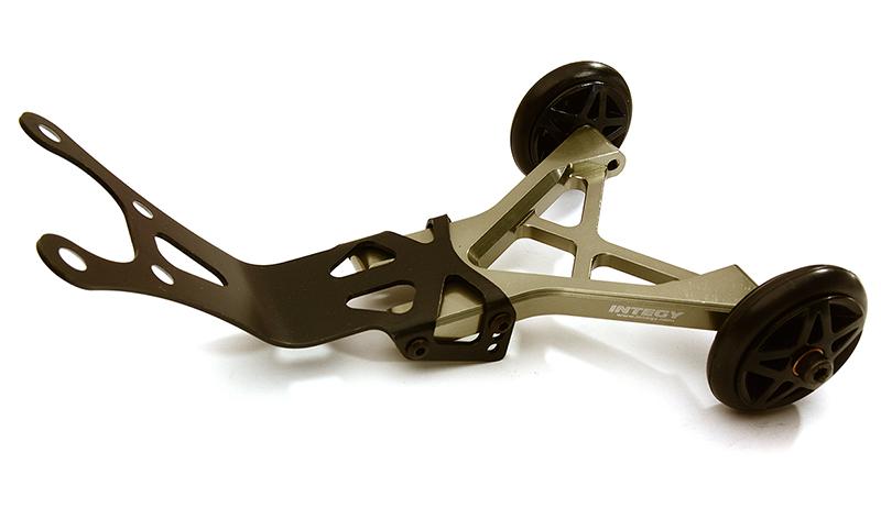 C28696GREY Billet Machined Wheelie Bar for HPI Savage XL & X 4.6 RTR - Image 1