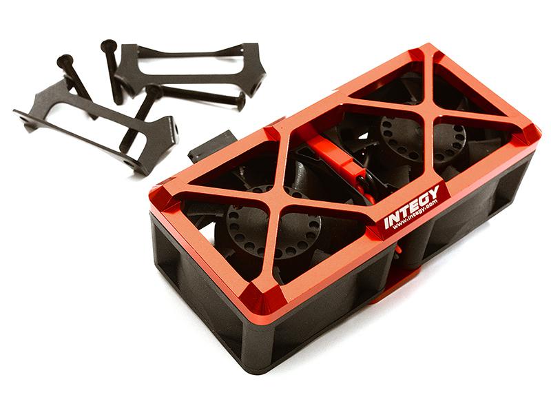 C28697RED Ultra High Speed Twin Cooling Fan Kit 17k rpm for Traxxas X-Maxx - Image 1