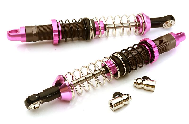 C28701PURPLE 100mm Billet Machined Alloy Shocks for 1/10 Scale Crawler Off-Road Truck - Image 1
