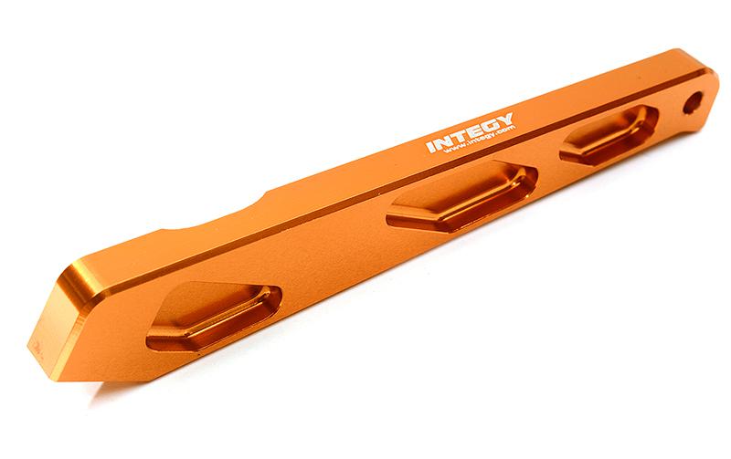 C28722ORANGE Billet Short Rear Chassis Brace for Arrma 1/8 Notorious, Outcast 6S BLX AR320446 - Image 1