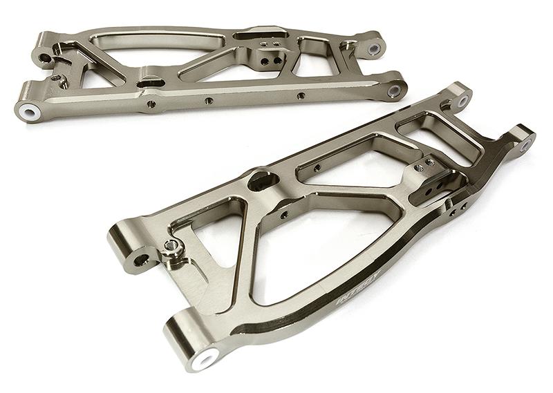 C28732GREY Billet Machined Rear Lower Suspension Arm for Arrma 1/8 Kraton 6S BLX AR330249 - Image 1