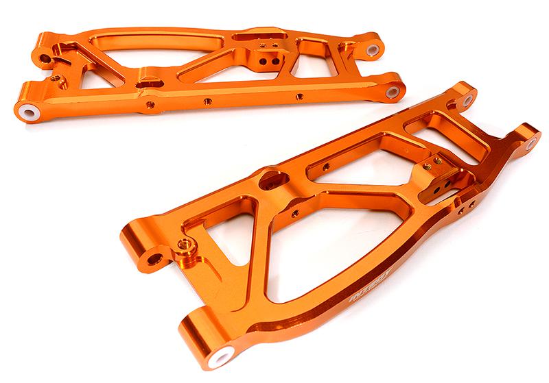 C28732ORANGE Billet Machined Rear Lower Suspension Arm for Arrma 1/8 Kraton 6S BLX AR330249 - Image 1