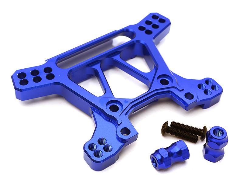 C28739BLUE Billet Machined Alloy Front Shock Tower for Traxxas 1/10 Rustler 4X4 6739 - Image 1