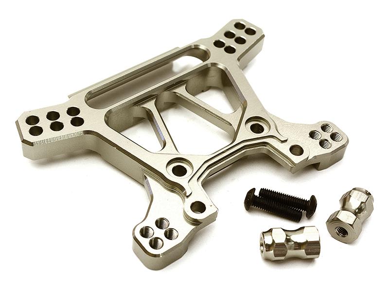 C28739GREY Billet Machined Alloy Front Shock Tower for Traxxas 1/10 Rustler 4X4 6739 - Image 1