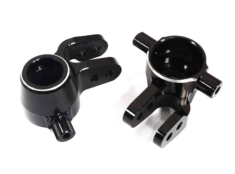 C28741BLACK Billet Machined Steering Knuckles for Traxxas 1/10 Rustler 4X4 6837 - Image 1