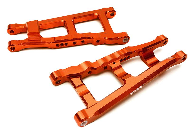 C28744RED Billet Machined Lower Suspension Arms for Traxxas 1/10 Rustler 4X4 - Image 1