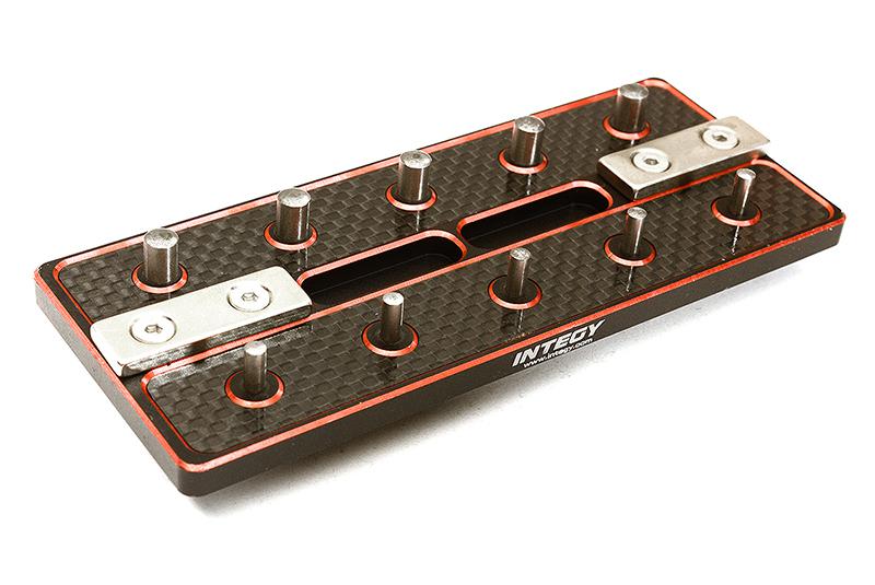 C28794RED 20 Positions Pinion Gear Carrying Storage Rack for 1/8 & 5mm Shaft - Image 1