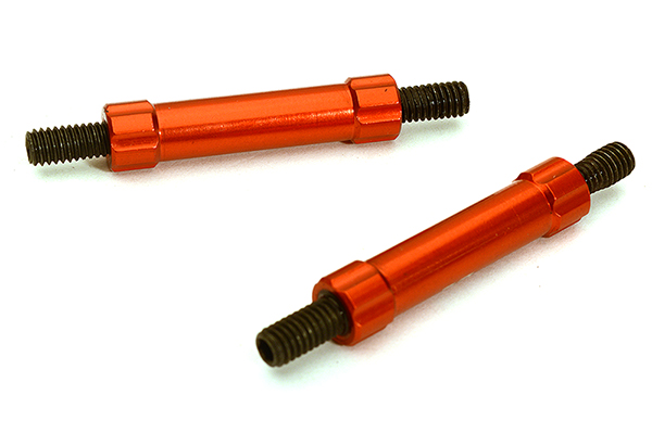 C28874RED Billet Machined 30mm Aluminum Linkages (2) M4 Threaded for 1/10 Scale Crawler - Image 1