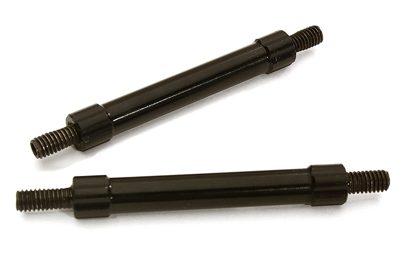 C28878BLACK Billet Machined 50mm Aluminum Linkages (2) M4 Threaded for 1/10 Scale Crawler - Image 1