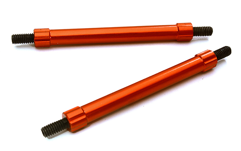 C28879RED Billet Machined 55mm Aluminum Linkages (2) M4 Threaded for 1/10 Scale Crawler - Image 1