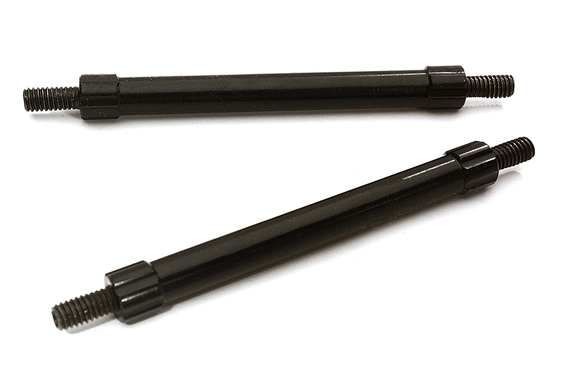 C28880BLACK Billet Machined 60mm Aluminum Linkages (2) M4 Threaded for 1/10 Scale Crawler - Image 1