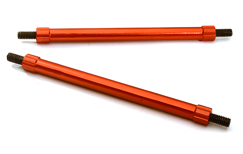 C28882RED Billet Machined 70mm Aluminum Linkages (2) M4 Threaded for 1/10 Scale Crawler - Image 1