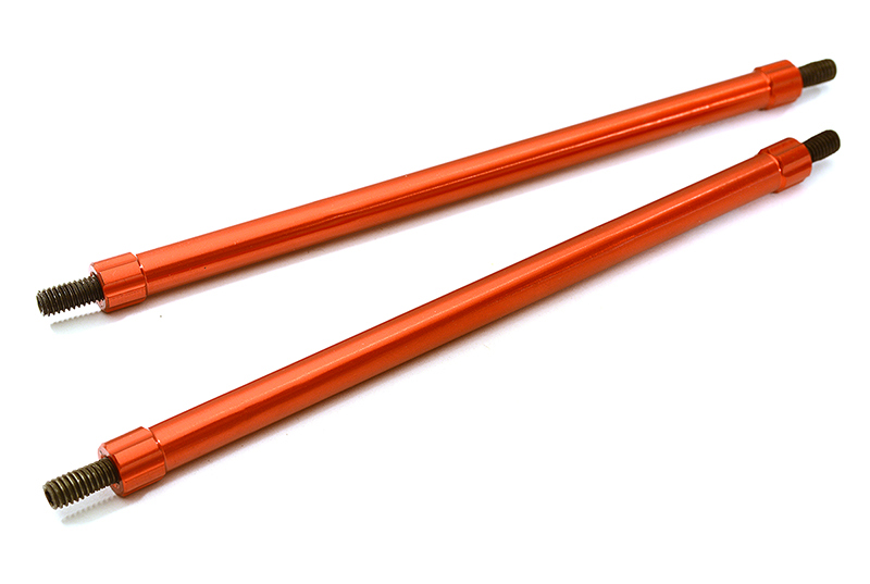 C28894RED Billet Machined 130mm Aluminum Linkages (2) M4 Threaded for 1/10 Scale Crawler - Image 1