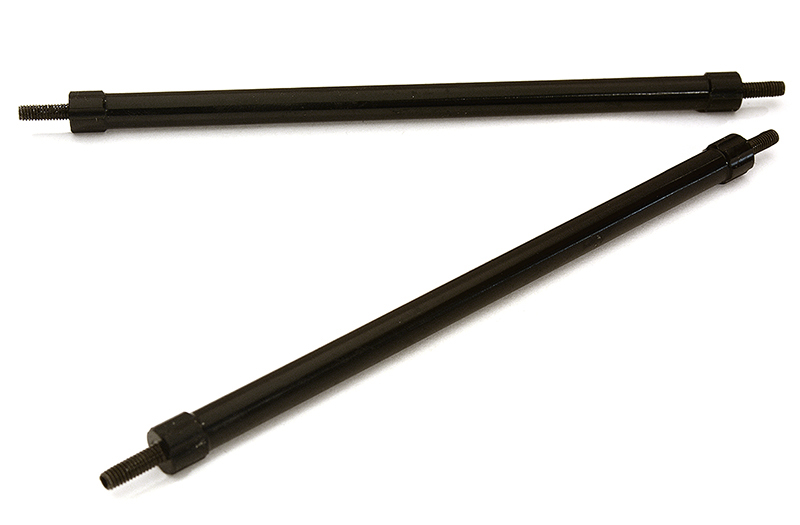 C28898BLACK Billet Machined 125mm Aluminum Linkages (2) M3 Threaded for 1/10 Scale Crawler - Image 1