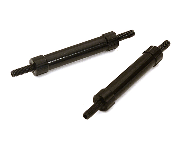 C28900BLACK Billet Machined 35mm Aluminum Linkages (2) M3 Threaded for 1/10 Scale Crawler - Image 1