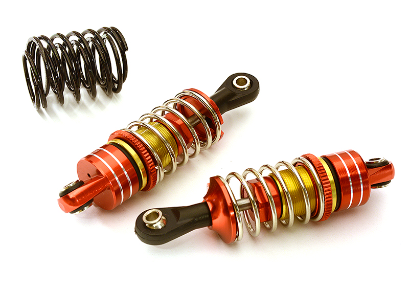 C28928RED Red Billet Machined Shock Set (2) for 1/10 Scale Off-Road R/C (L=60mm) - Image 1