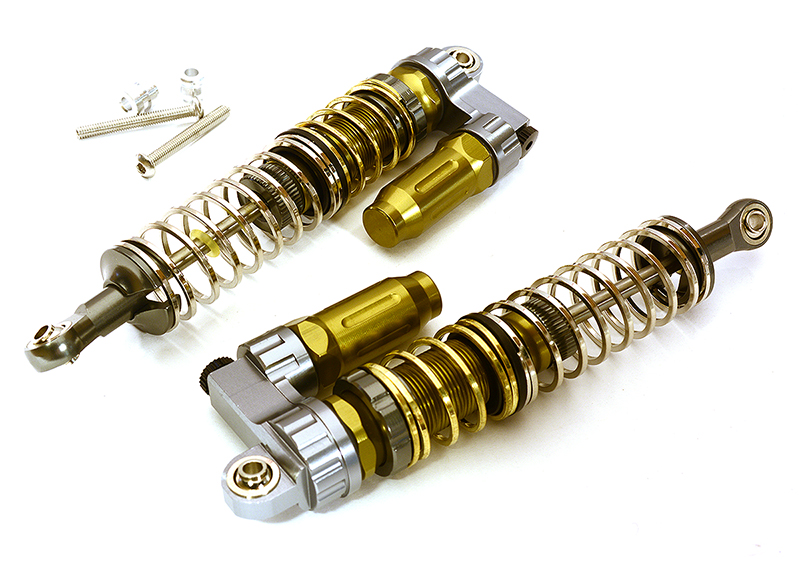 C28930GUN Piggyback Off-Road Shock for 1/10 Scale with 2 Stage Square Spring (L=110mm) - Image 1